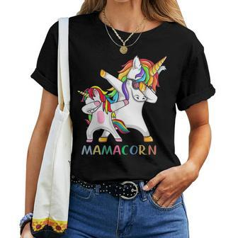 Mamacorn Unicorn Dabbing Costume Mom For Mothers Day Women T-shirt - Seseable