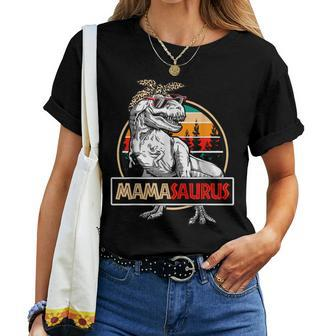 Mamasaurus Dinosaur Mom Vintage Leopard Bandana Mother Gift  Women T-shirt Casual Daily Crewneck Short Sleeve Graphic Basic Unisex Tee