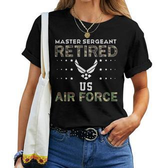 Master Sergeant Retired Air Force Military Retirement Army Women T-shirt | Mazezy
