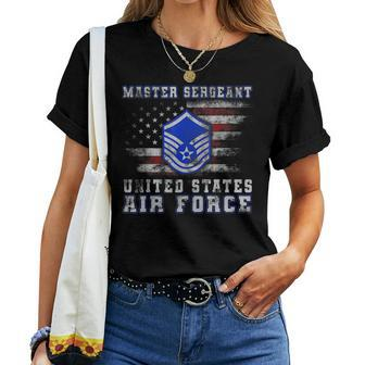 Master Sergeant Retired Air Force Military Retirement Vet Women T-shirt | Mazezy