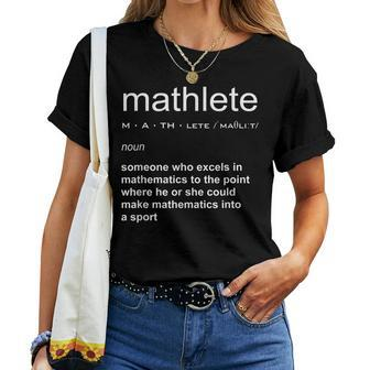 Mathlete Math Gift Math Teacher Funny Math Women Crewneck Short T-shirt - Thegiftio UK