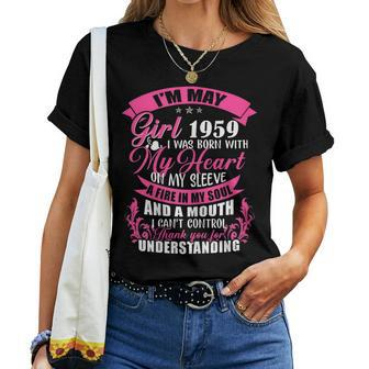 May Girl 1959 Shirt 60Th Birthday 60 Years Old Women T-shirt | Mazezy