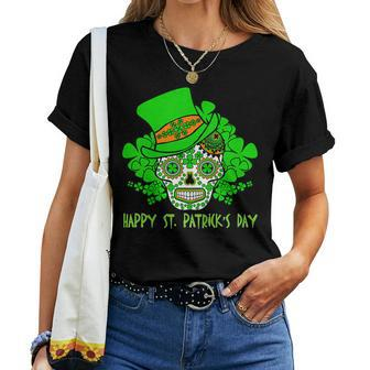 Mens Womens T Shirt Green Skull St Patricks Day Women T-shirt | Mazezy