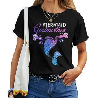 Womens Mermaid Godmother Mermaid Birthday Party Shirt Women T-shirt | Mazezy UK