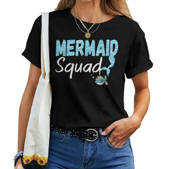 Mermaid Squad Birthday Squad For Party Mom Mama Girls Women T-shirt | Mazezy AU