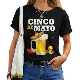 Mexican Beer Glasses Cinco De Mayo Outfits For Men Women Women T-shirt | Mazezy AU