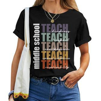 Middle School Teach Middle School Teacher Back To School Women T-shirt | Mazezy