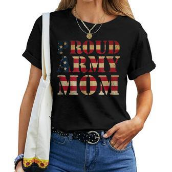 Military Usa Proud Army Mom Mothers Day Women T-shirt Casual Daily Crewneck Short Sleeve Graphic Basic Unisex Tee