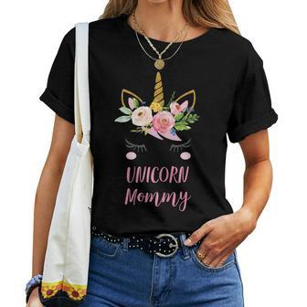 Mom Of The Birthday Girl Shirt Unicorn Mommy Shirt Women T-shirt | Mazezy