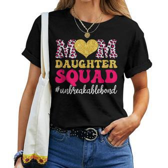 Mom Daughter Squad Leopard Mommy Mama Women T-shirt | Mazezy