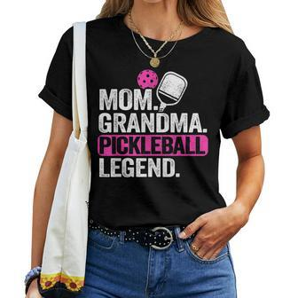 Mom Grandma Pickleball Legend Player Funny Pickle Ball Women T-shirt - Seseable