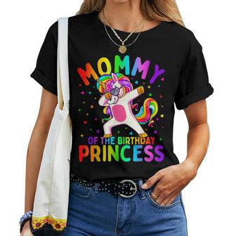 Mommy Of The Birthday Princess Girl Dabbing Unicorn Mom Women T-shirt | Mazezy CA