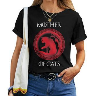 Mother Of Cats Shirt Idea For Mom Wife Her Women T-shirt | Mazezy CA