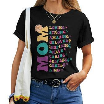 Mothers Day Mom Loving Strong Amazing Best Mom Ever Mommy  Women T-shirt Casual Daily Crewneck Short Sleeve Graphic Basic Unisex Tee