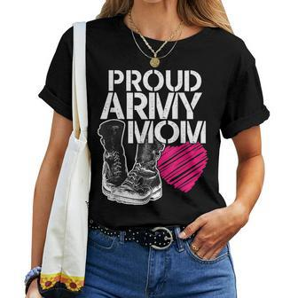 Mothers Day Proud Army Mom  Women T-shirt Casual Daily Crewneck Short Sleeve Graphic Basic Unisex Tee