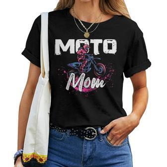 Moto Mom Extreme Sports Dirt Bike Rider Race Biker Offroad Women T-shirt | Mazezy
