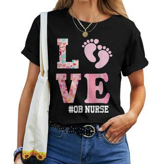 Ob Nurse Valentines Day Delivery Labor Nursing Lovers V2 Women T-shirt - Seseable