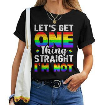 Lets Get One Thing Straight Im Not Lgbt Rainbow Flag Gay Les Women T-shirt | Mazezy