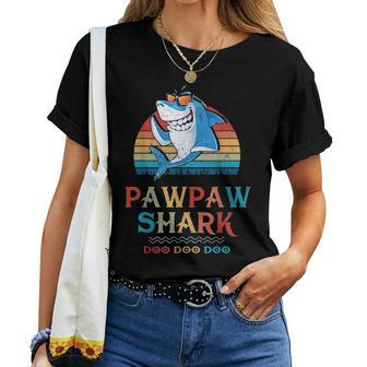 Pawpaw SharkFathers Day Gift From Wife Son Daughter Women T-shirt - Seseable