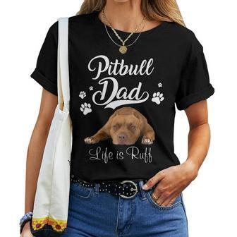 Pitbull Lover Dog Funny Pitbull Dad Father Day Lover Dog 28 Pitbulls Women T-shirt Casual Daily Crewneck Short Sleeve Graphic Basic Unisex Tee - Monsterry