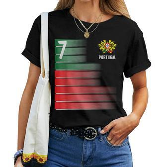 Portugal Flag Number 7 Soccer Fan Men Women Kids Boys Girl Women T-shirt | Mazezy
