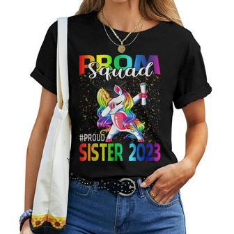 Prom Squad Proud Sister Class Of 2023 Unicorn Women T-shirt | Mazezy UK