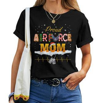 Proud Air Force Mom Santa Hat Christmas Family Women T-shirt | Mazezy CA