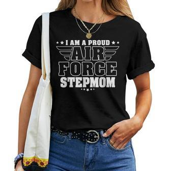 Proud Air Force Stepmom Patriotic Pride Military Stepmother Women T-shirt - Seseable