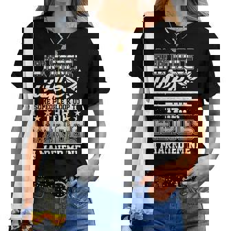 Proud Air Force Wife I Married Mine Women T-shirt | Mazezy