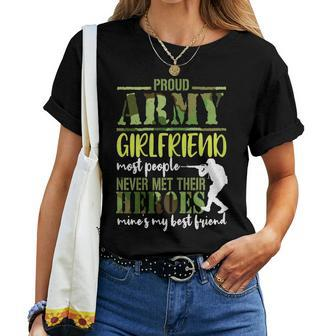 Proud Army Girlfriend To Hero Best Friend Memorial Day Women T-shirt | Mazezy