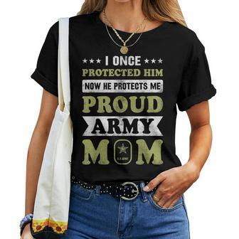 Proud Army Mom Military Soldier Mama Cute Mothers Day Women T-shirt Casual Daily Crewneck Short Sleeve Graphic Basic Unisex Tee