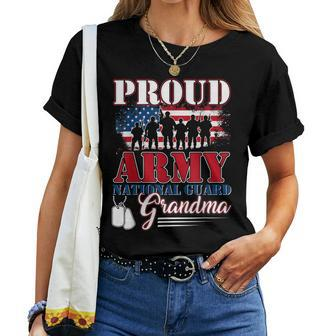 Proud Army National Guard Grandma Veteran Women T-shirt | Mazezy
