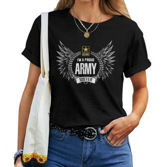 Proud Army Sister Military Sister Pride Women T-shirt | Mazezy