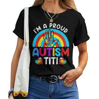 Im A Proud Autism Titi Aunt Aunty Auntie Women T-shirt | Mazezy