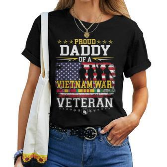 Proud Daddy Vietnam War Veteran Matching With Son Daughter Women T-shirt - Seseable