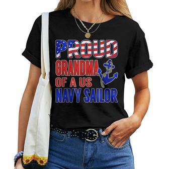 Proud Grandma Of A Sailor Soldier Women T-shirt - Seseable