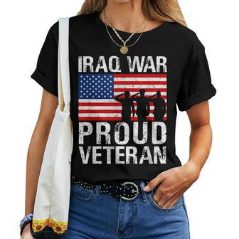 Proud Iraq War Veteran Graphic Gift For Military Men Women Women T-shirt | Seseable UK