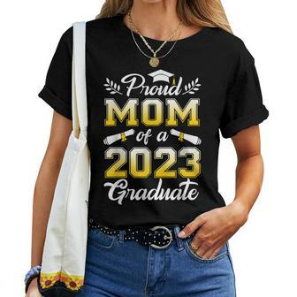 Proud Mom Of A 2023 Graduate Senior High School College Women T-shirt | Mazezy