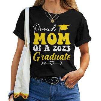 Proud Mom Of A 2023 Graduate | Mom Pride Graduation Women Crewneck Short T-shirt - Thegiftio UK