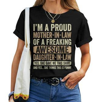 Im A Proud Mother In Law From Daughter In Law Women T-shirt - Thegiftio UK