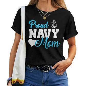 Proud Navy Mom Military Family Navy Mom Women Women T-shirt | Mazezy
