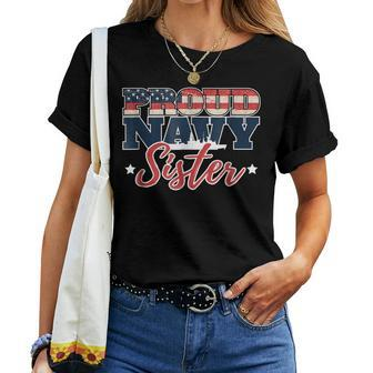 Proud Navy Sister Veteran Women T-shirt | Mazezy
