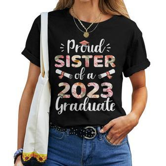 Proud Sister Of A 2023 Graduate For Family Graduation Women T-shirt | Mazezy