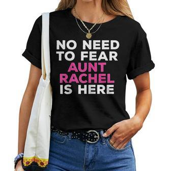 Rachel Funny Aunt Gift Family Name Text Women T-shirt - Seseable