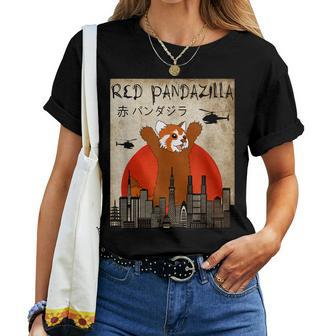 For Red Panda Lover Red Pandazilla Women T-shirt Casual Daily Basic Unisex Tee | Mazezy