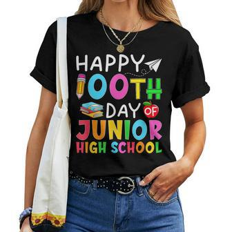 Retro 100 Days Of Junior High School Teachers & Students Women T-shirt - Seseable