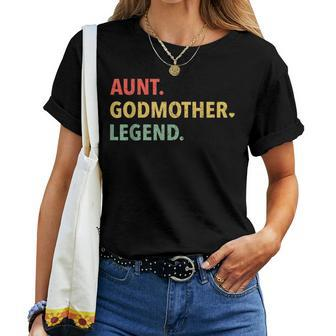 Retro Vintage Aunt Godmother Legend Auntie Women T-shirt - Thegiftio