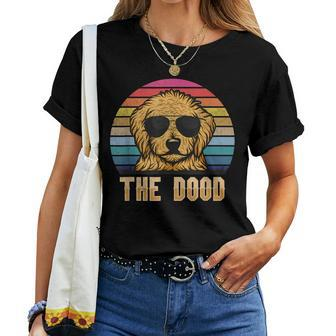 Retro Vintage Goldendoodle The Dood Dad Mom Kids Women T-shirt | Mazezy