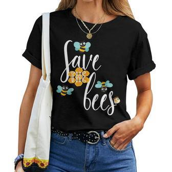Save The Bees Tshirt Planet Earth Day Beekeeper Beekeeping Women T-shirt | Mazezy