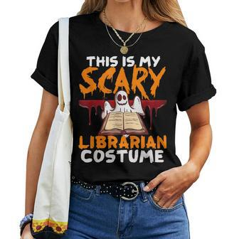 Scary Halloween Costume Librarian For Women Women T-shirt | Mazezy